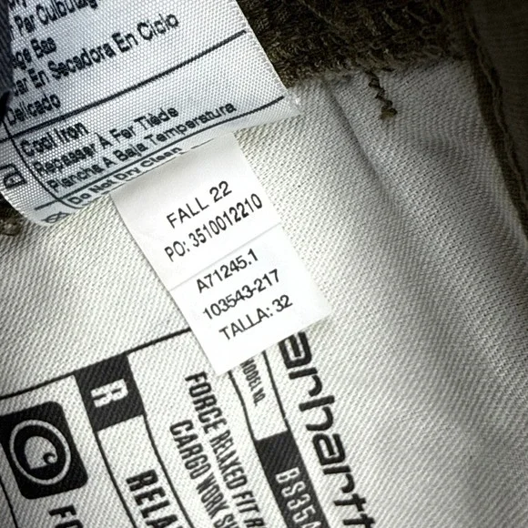 Carhartt Mens 32 Relaxed Fit Force Ripstop Cargo Work Shorts Khaki BS3643 - Picture 5 of 9